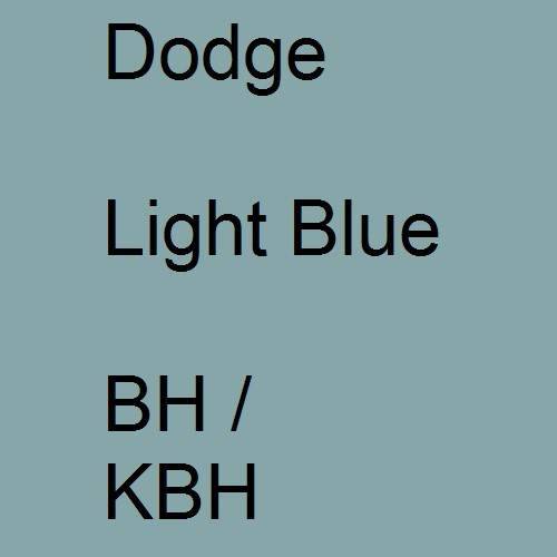 Dodge, Light Blue, BH / KBH.